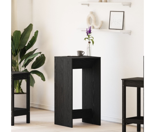 Mesa de Bar  Negro Roble 51x50x103,5 cm Madera Ingenierizada