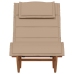 Tumbona Solar Juego de 2 Taupe Madera maciza de Acacia Estándar