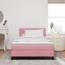 Cama con sommier y colchón  Rosa 120x200 cm Terciopelo