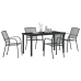 Juego de Comedor Jardín  5 Piezas Antracita Acero