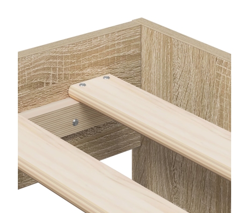 Cama con Almacenamiento  Roble Sonoma 75x190 cm