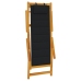 Sillas de playa plegables  2 pcs Negro Madera maciza de Acacia y Textileno