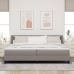Cama Box Spring  con Colchón Taupe 200x200 cm Tela