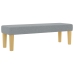 Cama con Canapé con Colchón y Banco Gris Claro 140x190 cm Tela