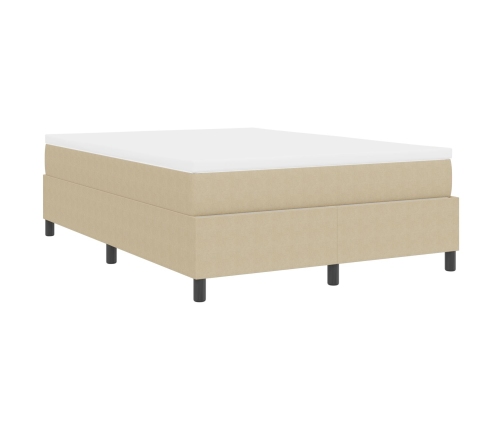 Cama con Somier  y Colchón Verde Claro Gris 140x200 cm Terciopelo