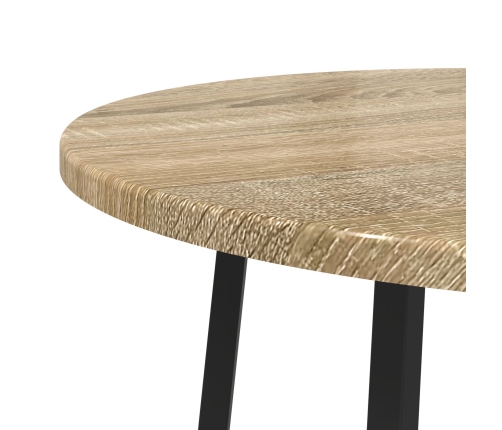 Mesa auxiliar  de 2 piezas en madera de roble sonoma y metal