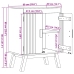 Gabinete base para fregadero  114x43x73,5 cm Madera maciza de pino