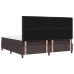 Cama con muelles  con colchón y luces LED Marrón oscuro 200x200 cm Tela