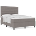 Cama con Box Spring  y colchón taupe 140x190 cm tela