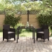 Sillas de Jardín de  con Cojines Set de 2 Marrón, Taupe