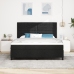 Cama Box Spring  con Colchón Negro Súper King Tela