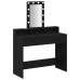 Mesa de tocador  con luces LED, Roble Negro, 100x41x140 cm