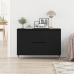 Sideboard  con Puertas y Cajones Negro Roble 101,5x35x70 cm