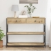 Mesa Consola  de Roble Artesanal 100x28x75 cm Madera Ingenierizada y Acero