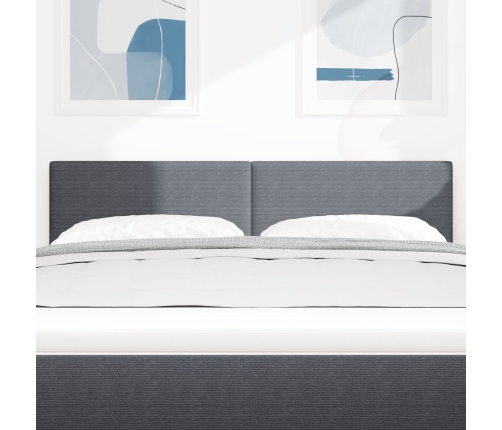 Cabecero  Diseño Sencillo Gris Oscuro 140 cm Tela de Corduroy