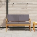 Banco de jardín  con cojines 115x70x72 cm de madera sólida de acacia