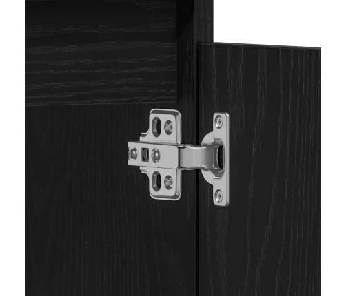 mueble de baño  lavabo negro roble 80x33x60 cm madera elaborada
