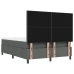 Cama con somier y colchón gris oscuro 140x190 cm