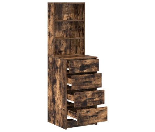 Highboard  de Roble Ahumado 40x41x135 cm de Madera Elaborada