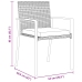 Conjunto de comedor de jardín de 5 piezas Poliratán negro