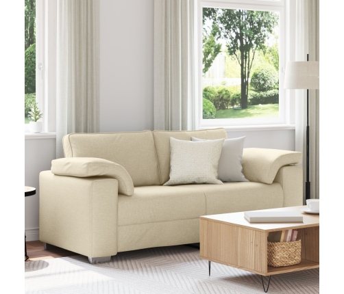 Sofá  Crema Tela Mediano Resistente Sofá Rectangular