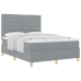 Cama con somier y colchón  Gris Claro 140x190 cm Tela