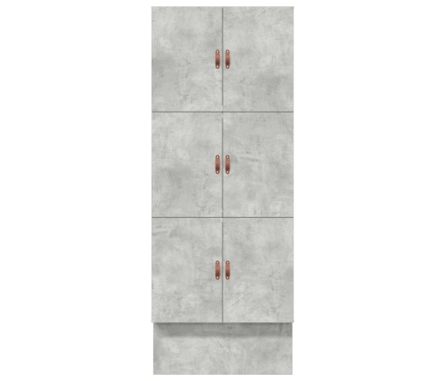 Marco de Cama con Almacenamiento  Gris concreto Madera de calidad
