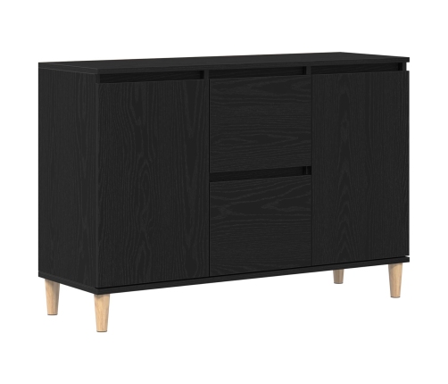Aparador Negro de Roble  101x35x60 cm en Madera Ingenierizada
