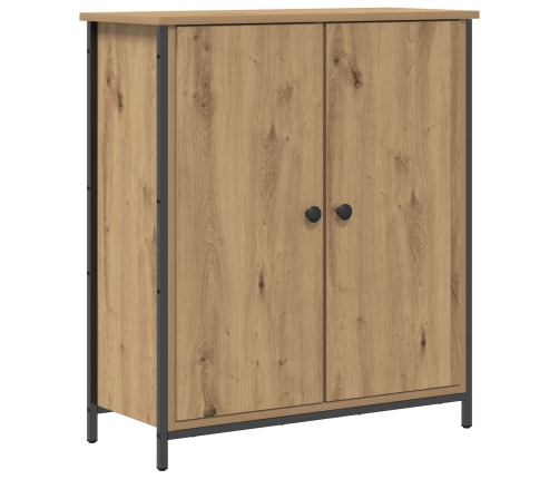Aparador  de Roble Artesanal 70x30x80 cm de Madera Ingenierizada y Acero