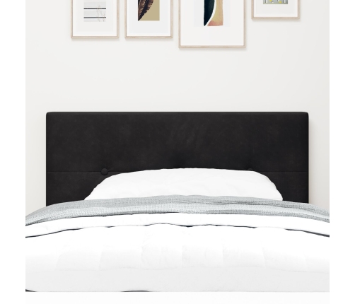 Cabezal  Button Tufted Negro 80 cm Terciopelo