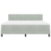 Cama con somier y colchón  Gris Claro Super King Terciopelo