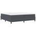 Cama Box Spring  Gris Oscuro 200x200 cm Tela de Pana