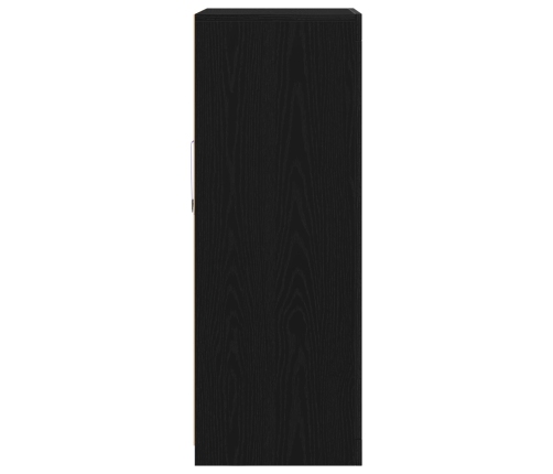 Aparador con Luces LED Roble Negro 60,5x37x100 cm