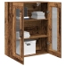 Gabinete Montado en la Pared de  con Puertas de Vidrio - Madera Vieja - 69.5x34x90 cm