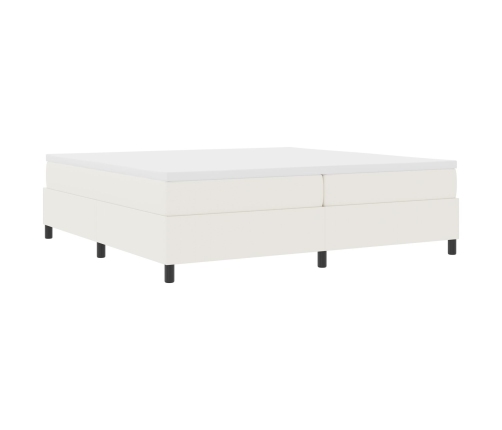 Cama de muelles  Crema 200x200 cm Tela pana