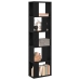 Estantería  de 5 niveles en roble negro 45x23,5x162,5 cm de madera elaborada