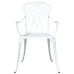 Conjunto de Comedor de Jardín de 5 Piezas  Blanco de Aluminio Fundido