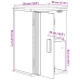 Armario de baño  35x30x55 cm de madera maciza de pino