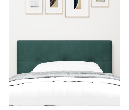 Cabecero Tufted con Botones Verde Oscuro 90 cm de Terciopelo