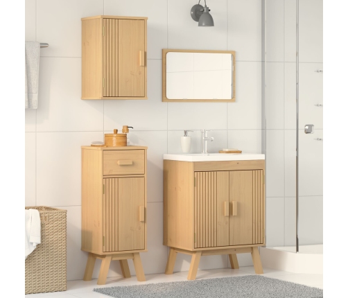 Juego de muebles de baño de pino de 3 piezas
