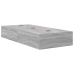 Marco de cama con almacenamiento  Gris sonoma Madera contrachapada