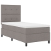 Cama con Base Futón  Taupe 100x200 cm Tela