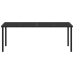 Mesa de Jardín  Negra 200x80x73 cm con Vidrio Templado