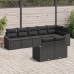 Conjunto de Sofás de Jardín  Conjunto de 8 Negro Ratán
