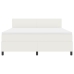 Cama Base Tapizada con Colchón Crema Super King Tela de Terciopelo