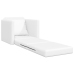 Sofá Cama de Piso  2 en 1 Blanco 74x77x81 cm Cuero Sintético