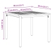 Juego de Comedor de Jardín de 3 Piezas Negro y Madera Metal y Madera