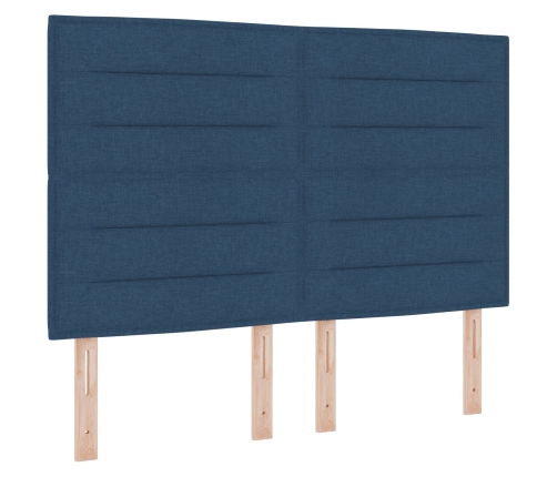 Cabecero LED  Diseño Lineal Azul 72 cm Tela
