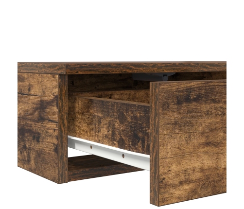 Mesa de Noche  Roble Ahumado Madera Durable 160 x 36.5 x 16.5 cm