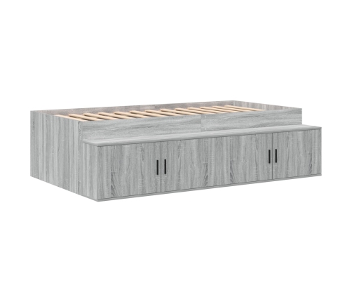 Marco de Cama de Almacenamiento Gris Sonoma Madera elaborada